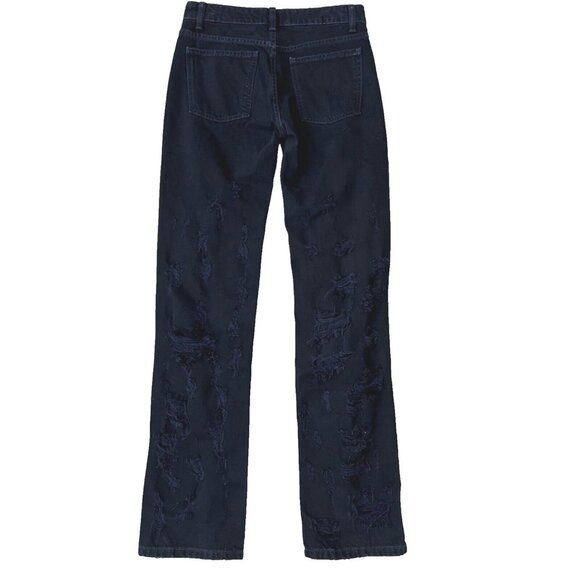 Zara Destroyed Rip All Over Jeans Black ( US 2 ) - Picture 3 of 4